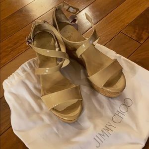 Jimmy Choo Nude Platform Sandals